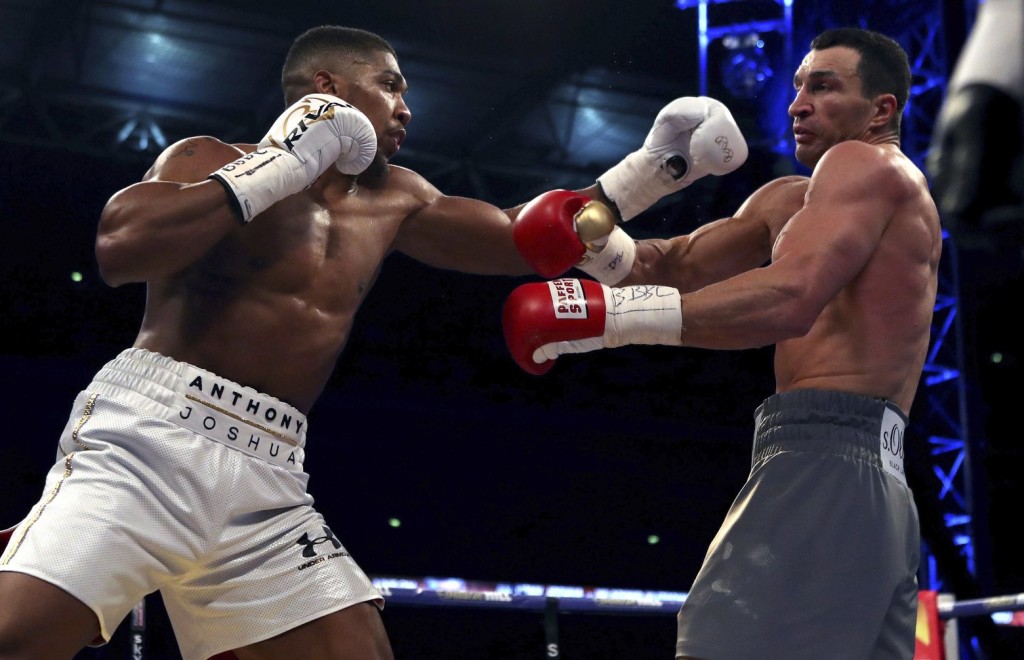 JOshua-Klicsko meccs a Wembleyben (Fotó: MTI/AP/PA/Nick Potts)