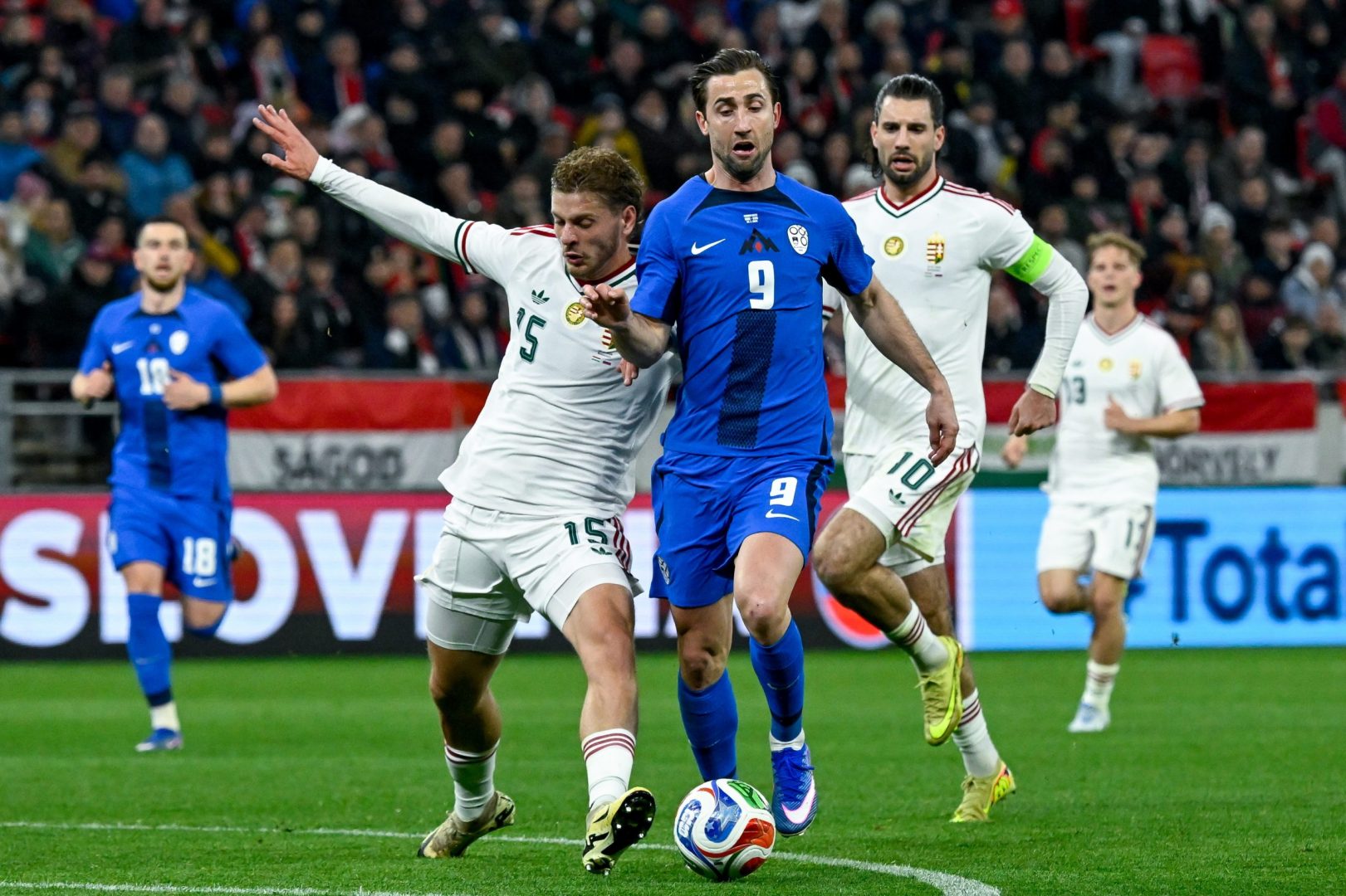 Magyarország - Szlovénia felkészülési labdarúgó-mérkőzés a Puskás Arénában 2026. március 28-án. A magyar válogatott 1-0-ra győzött.  MTI