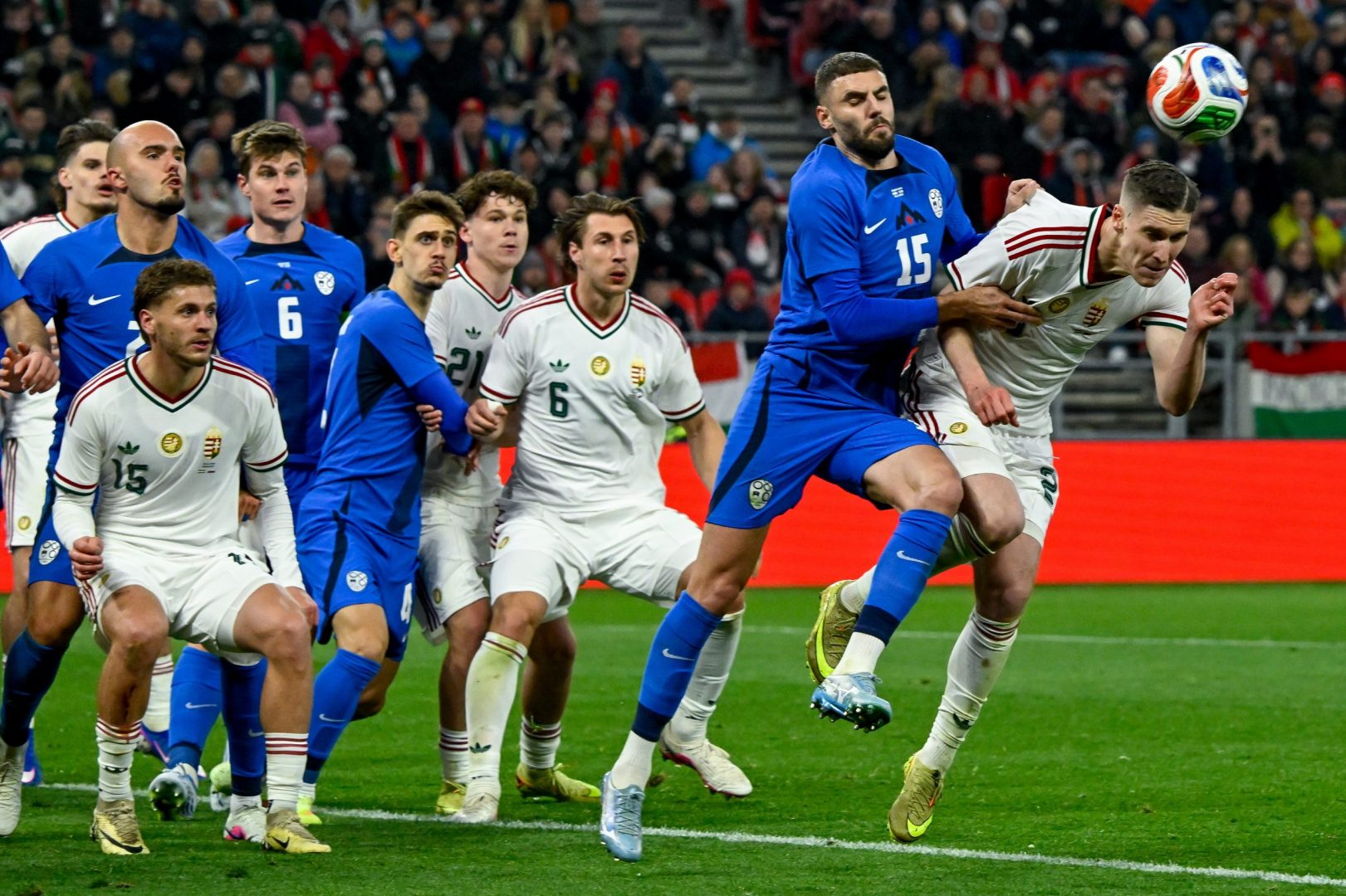 Magyarország - Szlovénia felkészülési labdarúgó-mérkőzés a Puskás Arénában 2026. március 28-án. A magyar válogatott 1-0-ra győzött.  MTI
