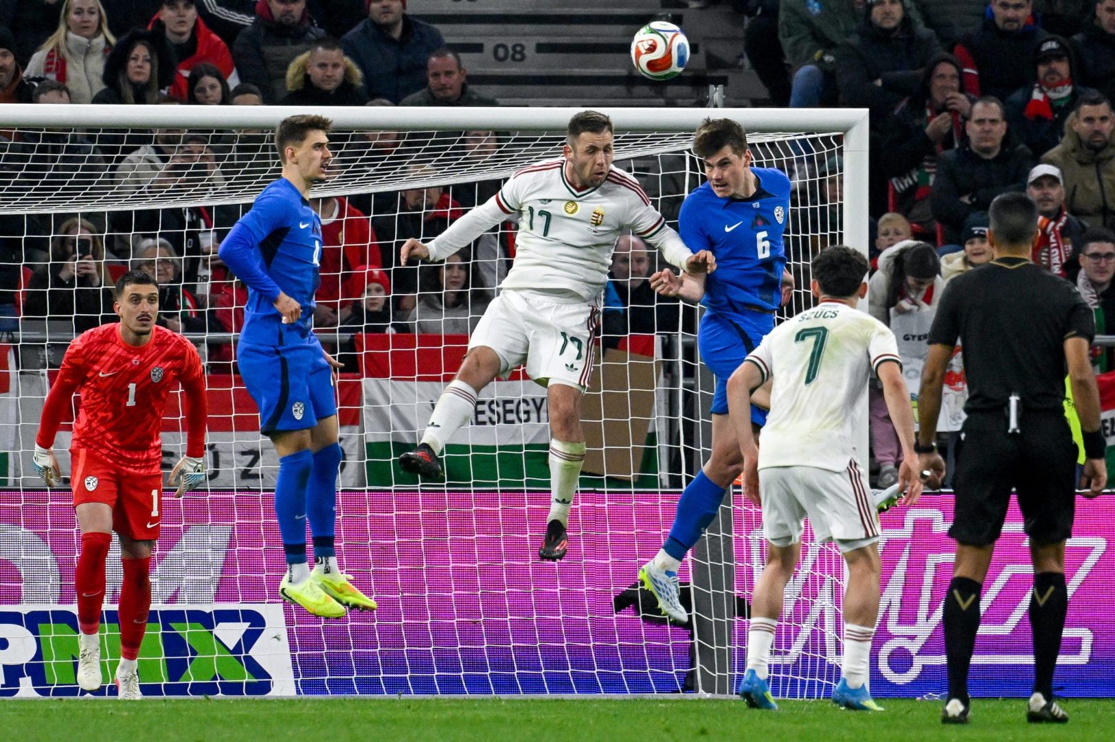 Magyarország - Szlovénia felkészülési labdarúgó-mérkőzés a Puskás Arénában 2026. március 28-án. A magyar válogatott 1-0-ra győzött.  MTI